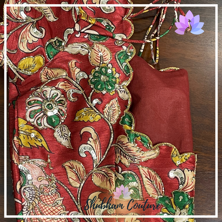 Maroon Kalamkari Blouse