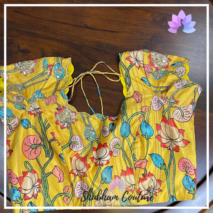 Yellow Kalamkari Blouse