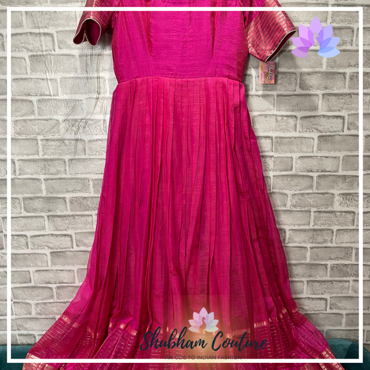 Simple pink managalagiri long dress