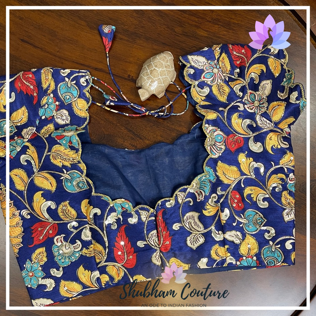 Blue Kalamkari Blouse