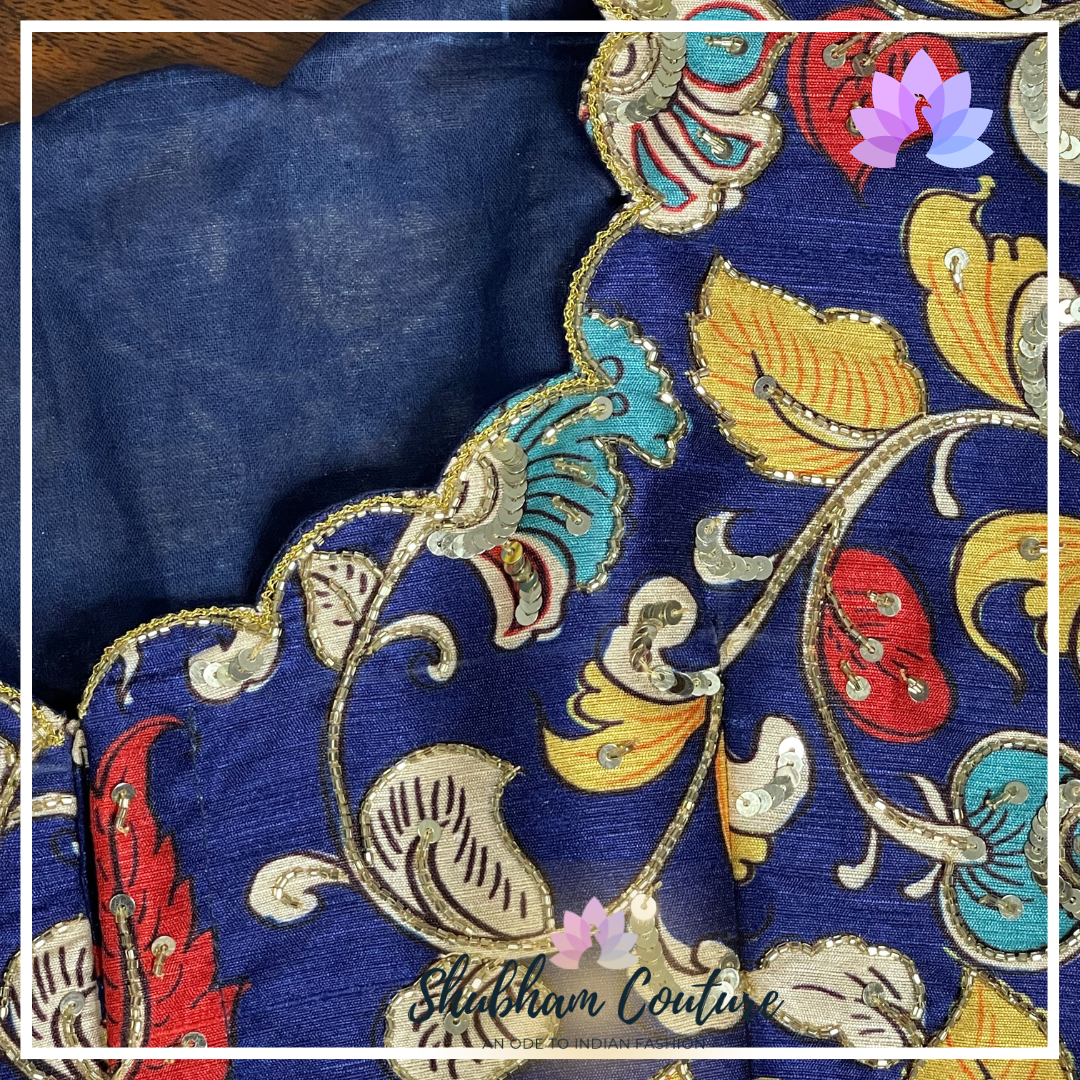 Blue Kalamkari Blouse