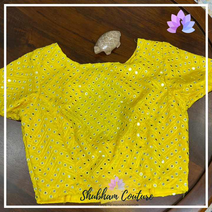 Yellow mirror blouse