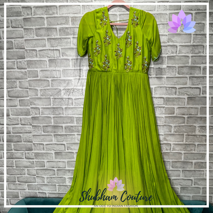 Parrot Green Long dress