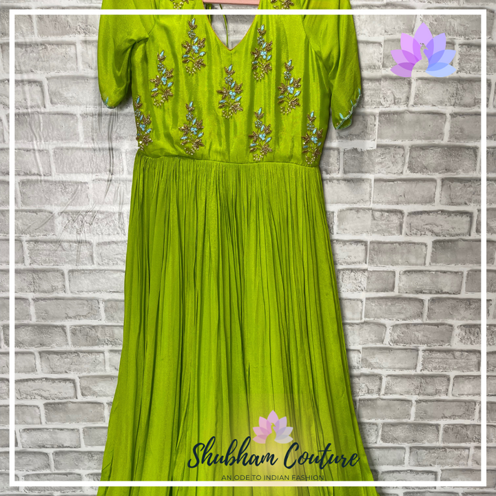 Parrot Green Long dress