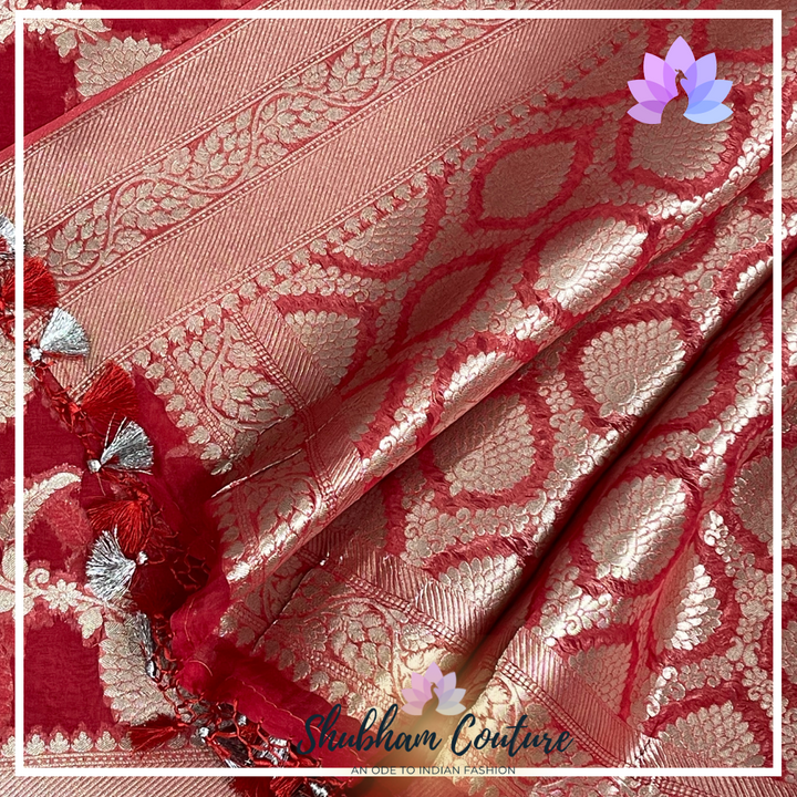 Gorgeous premium Benarasi organza saree